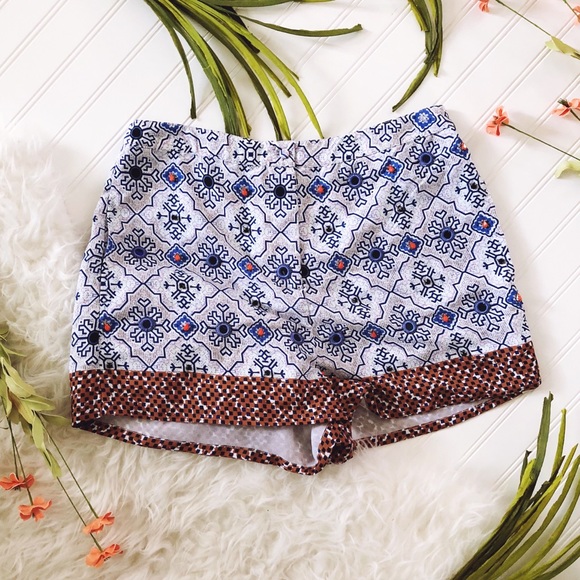 Topshop Pants - Topshop Mosaic Pattern Shorts with Jewel Details
